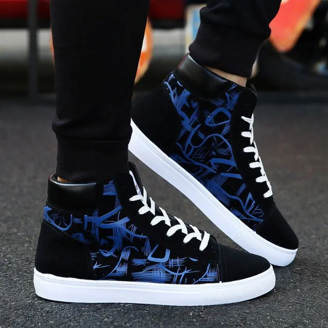 Abstract Canvas Sneakers