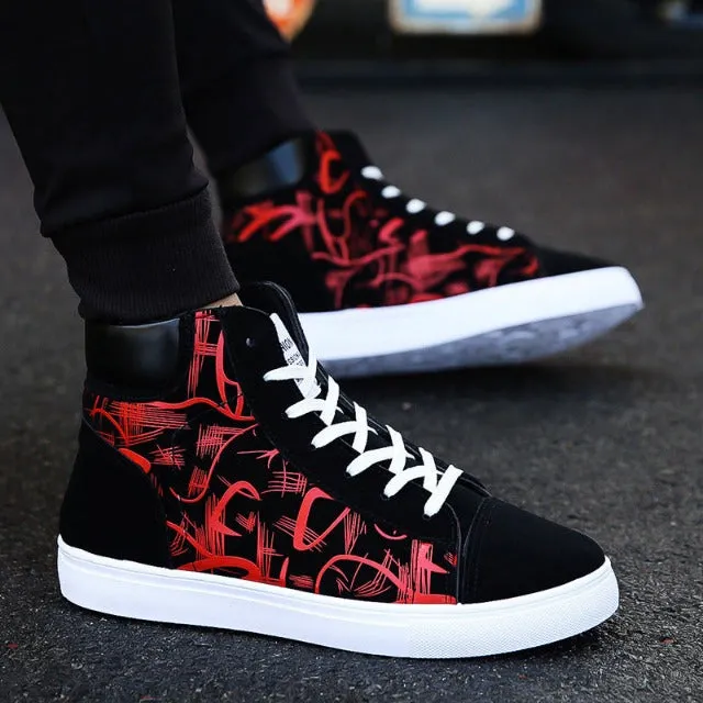 Abstract Canvas Sneakers