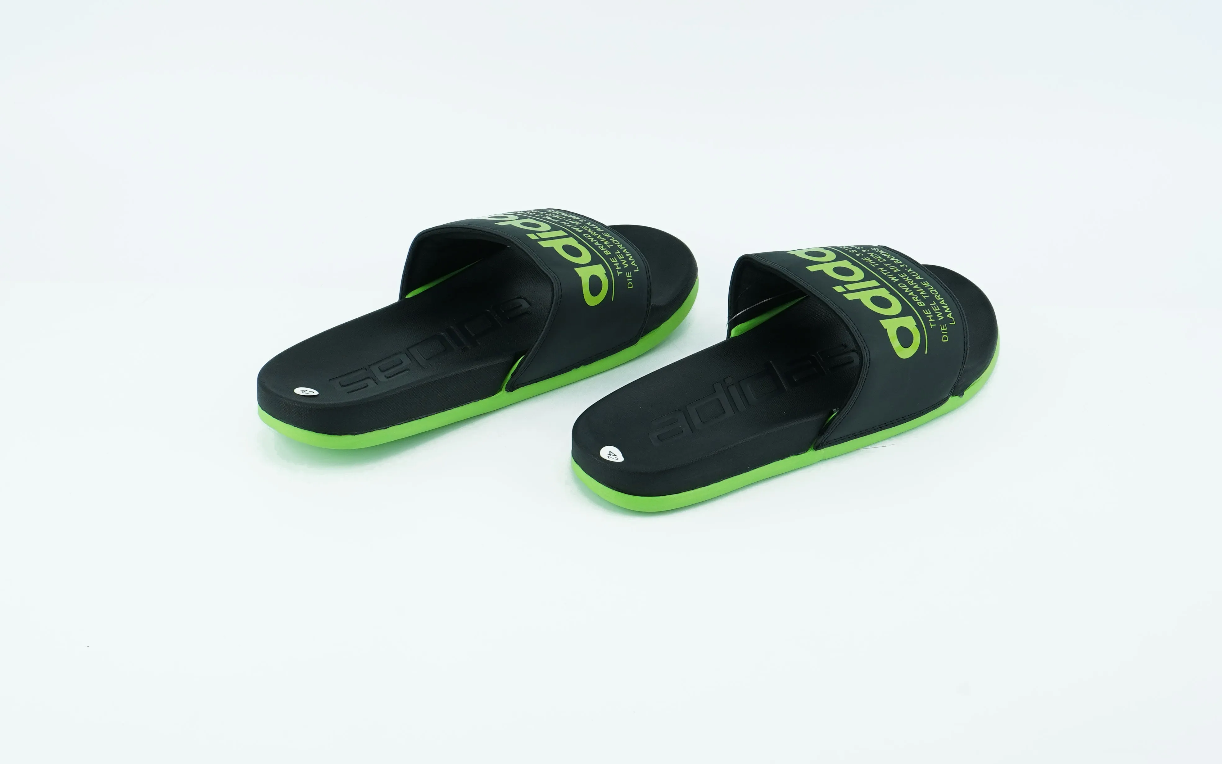 adidas slides for men with golden logo