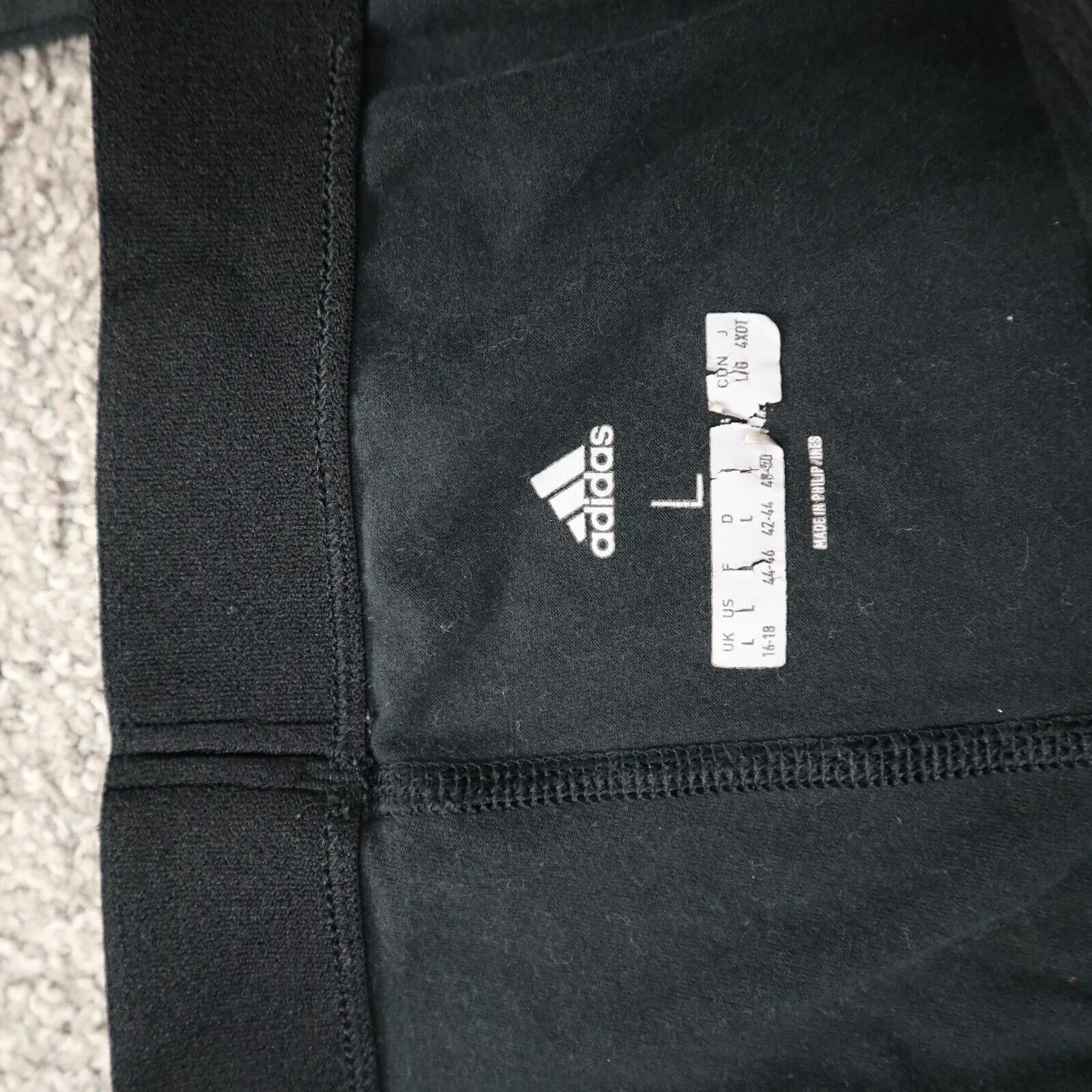 Adidas Womens Activewear Jegging Legging Pants Elastic Waist Logo Black Size L