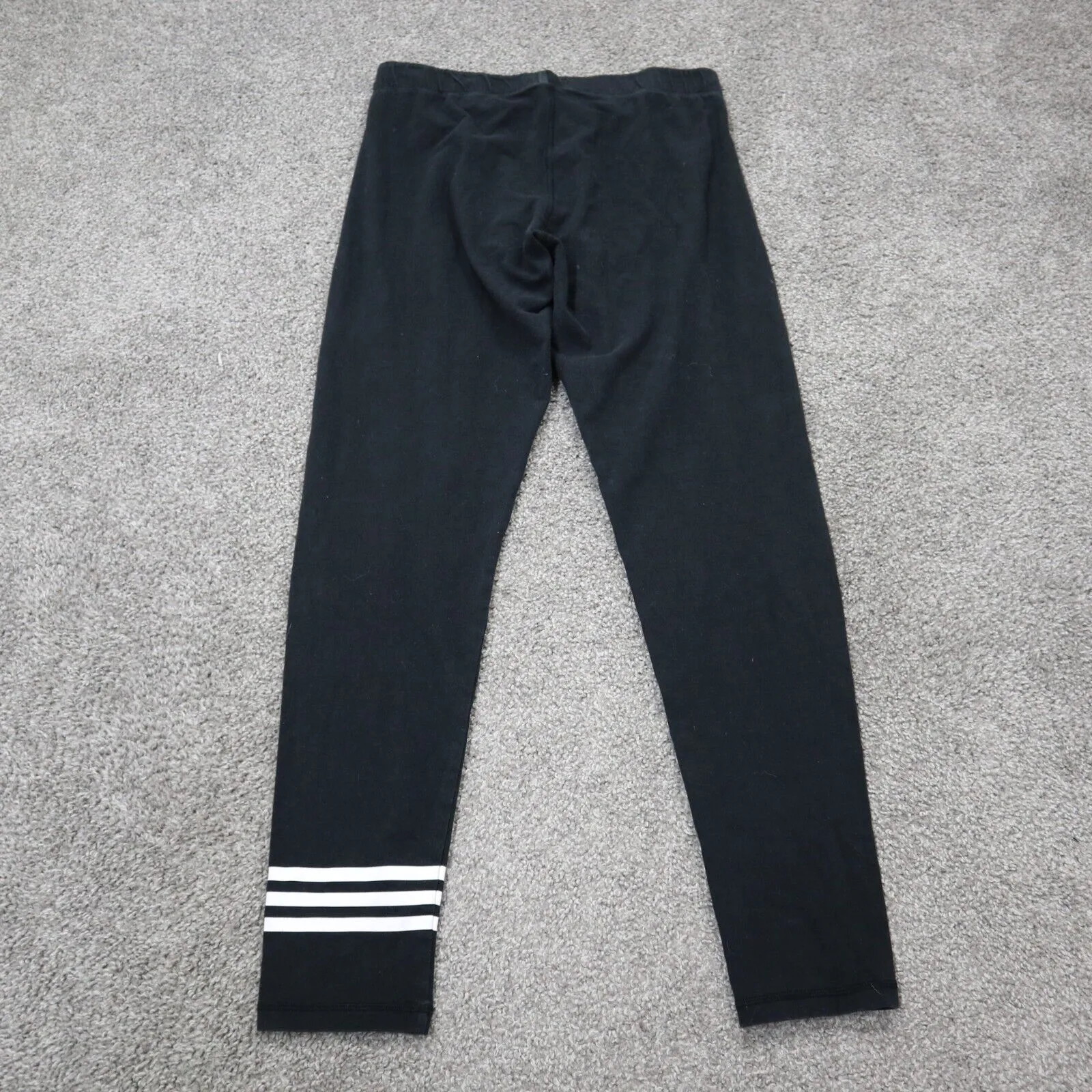 Adidas Womens Activewear Jegging Legging Pants Elastic Waist Logo Black Size L