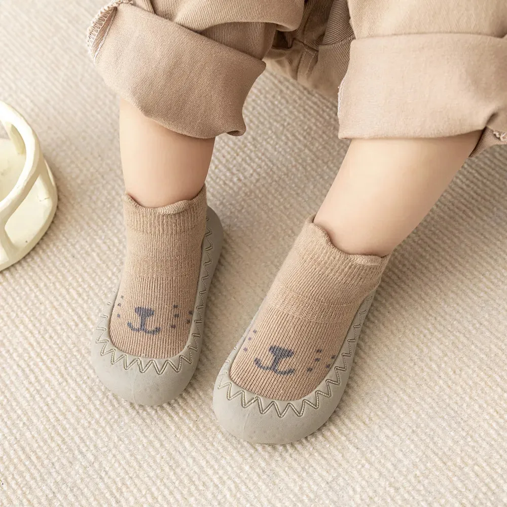 Baby Cute Cartoon Design Rubber Sole Floor Socks Shoes