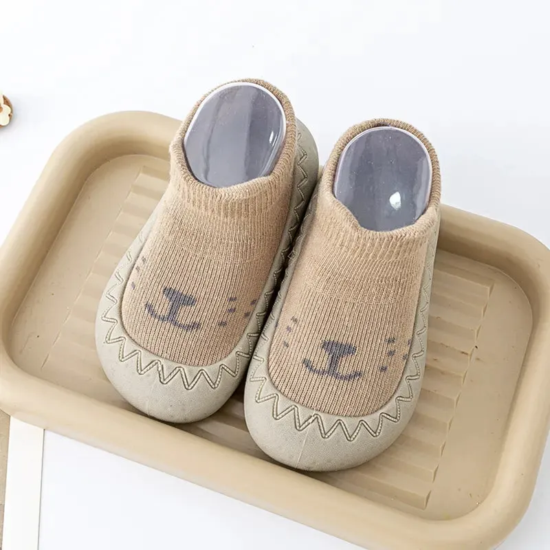 Baby Cute Cartoon Design Rubber Sole Floor Socks Shoes