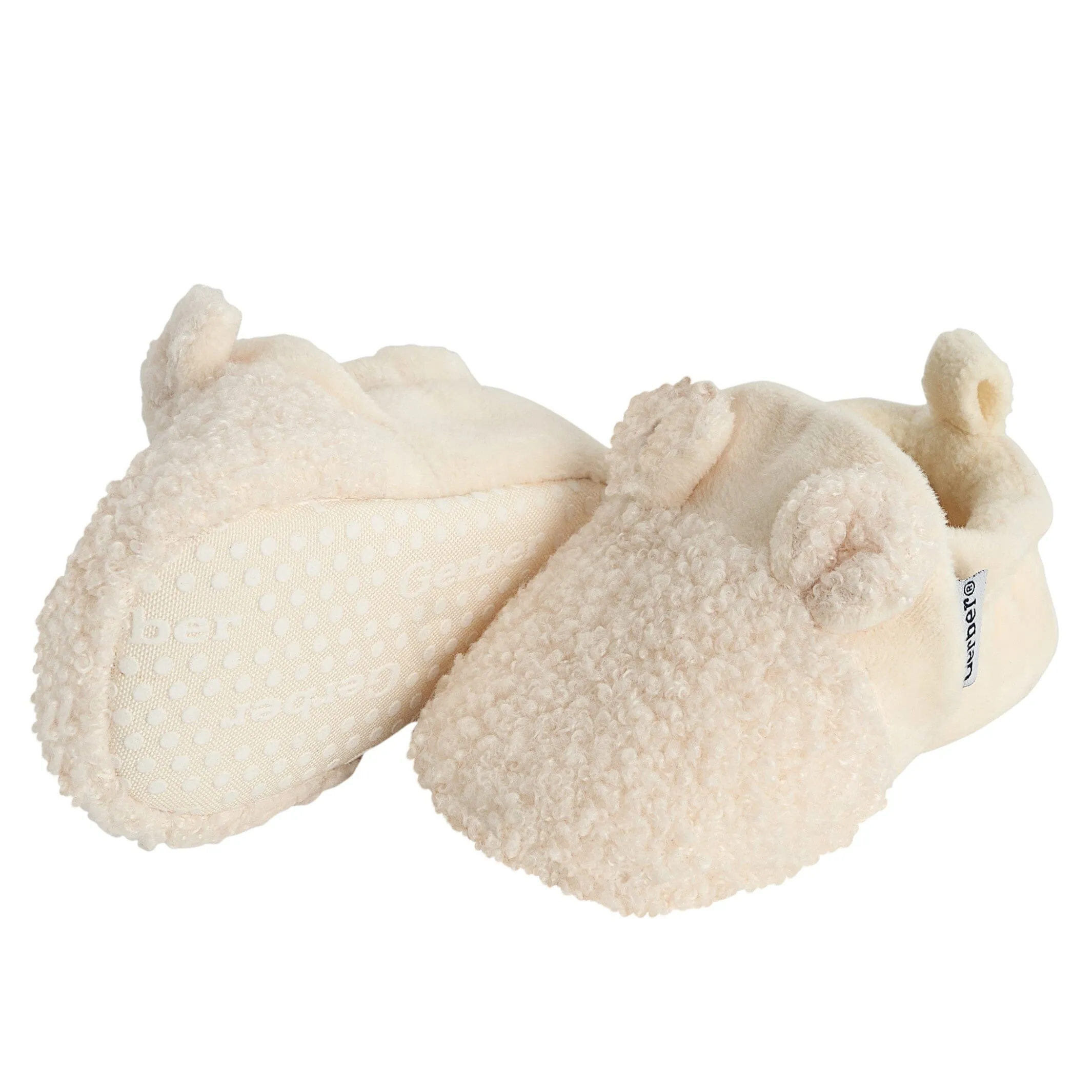 Baby Neutral Ivory Sherpa Booties