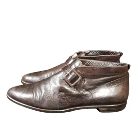 Bally Leather  Gatsby Booties Brown, sz. 8 1/2