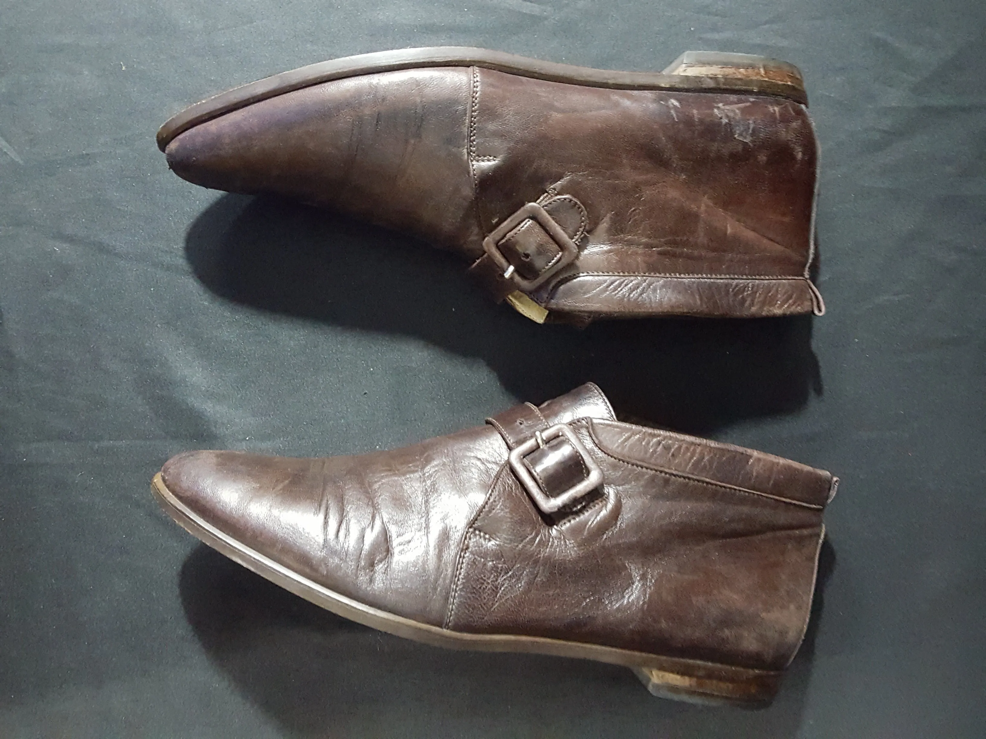 Bally Leather  Gatsby Booties Brown, sz. 8 1/2