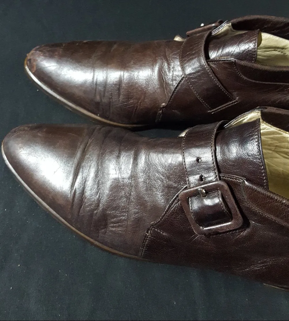 Bally Leather  Gatsby Booties Brown, sz. 8 1/2