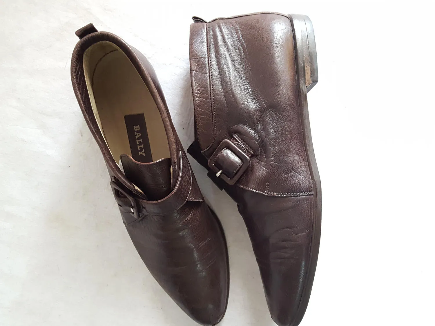 Bally Leather  Gatsby Booties Brown, sz. 8 1/2