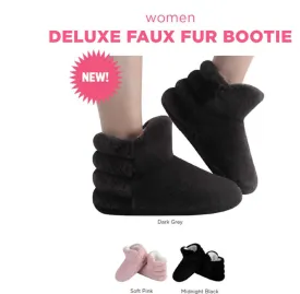 Booties Deluxe Faux Fur Midnight Black Women's WDFFB-MBLACK