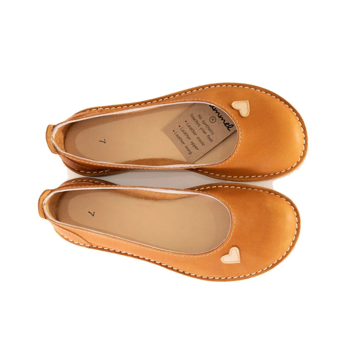 Bummel Zuri Leather Ballerina Shoe - Namib