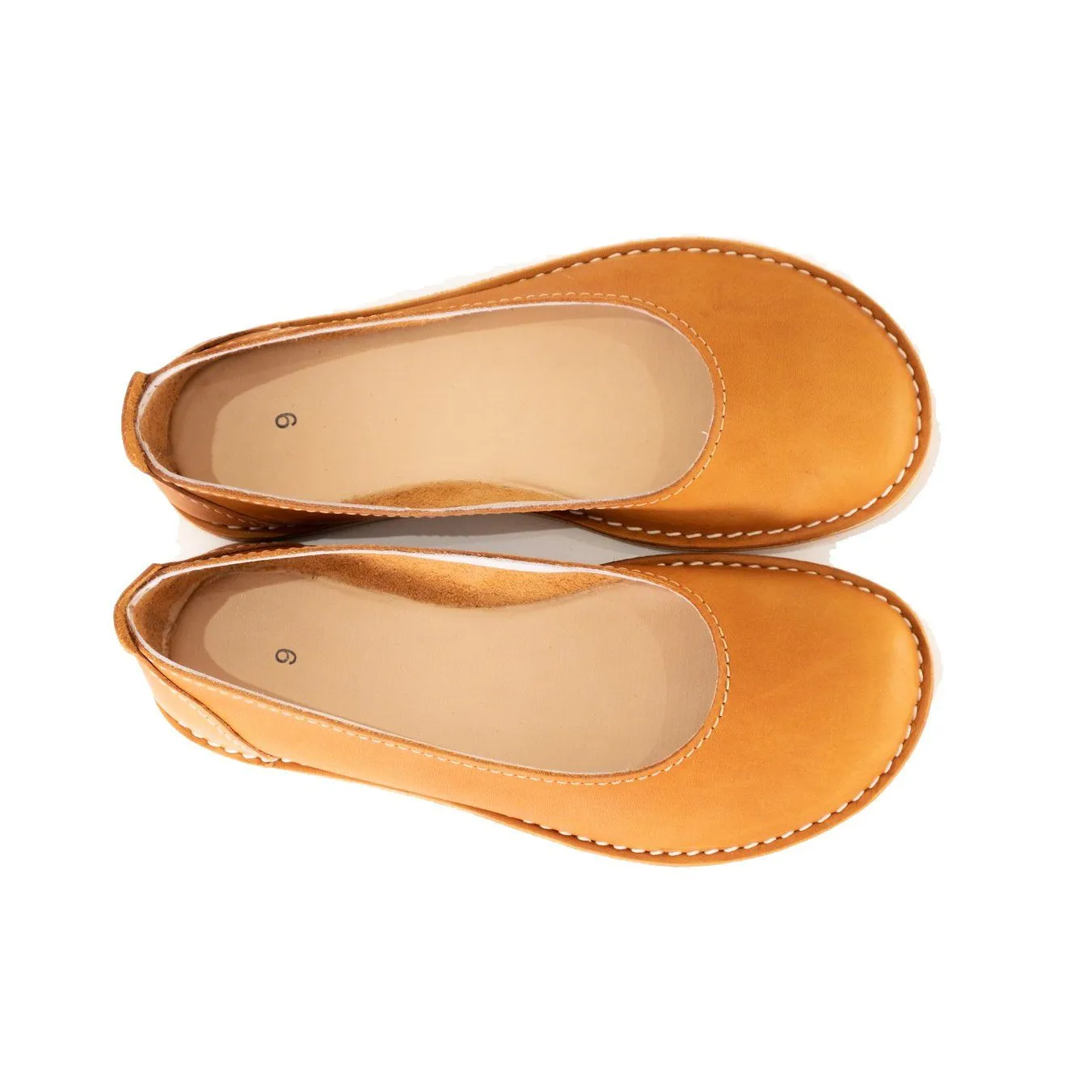 Bummel Zuri Leather Ballerina Shoe - Namib