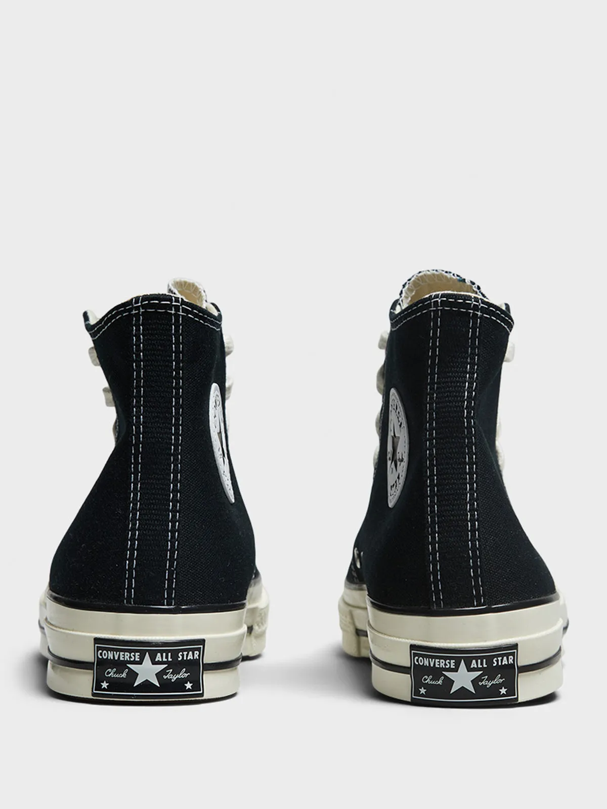 Chuck 70 High Top Canvas Sneakers in Black/Egret