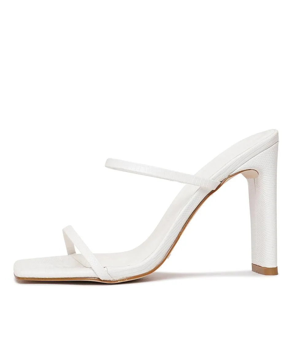 Colter White Scale Heels