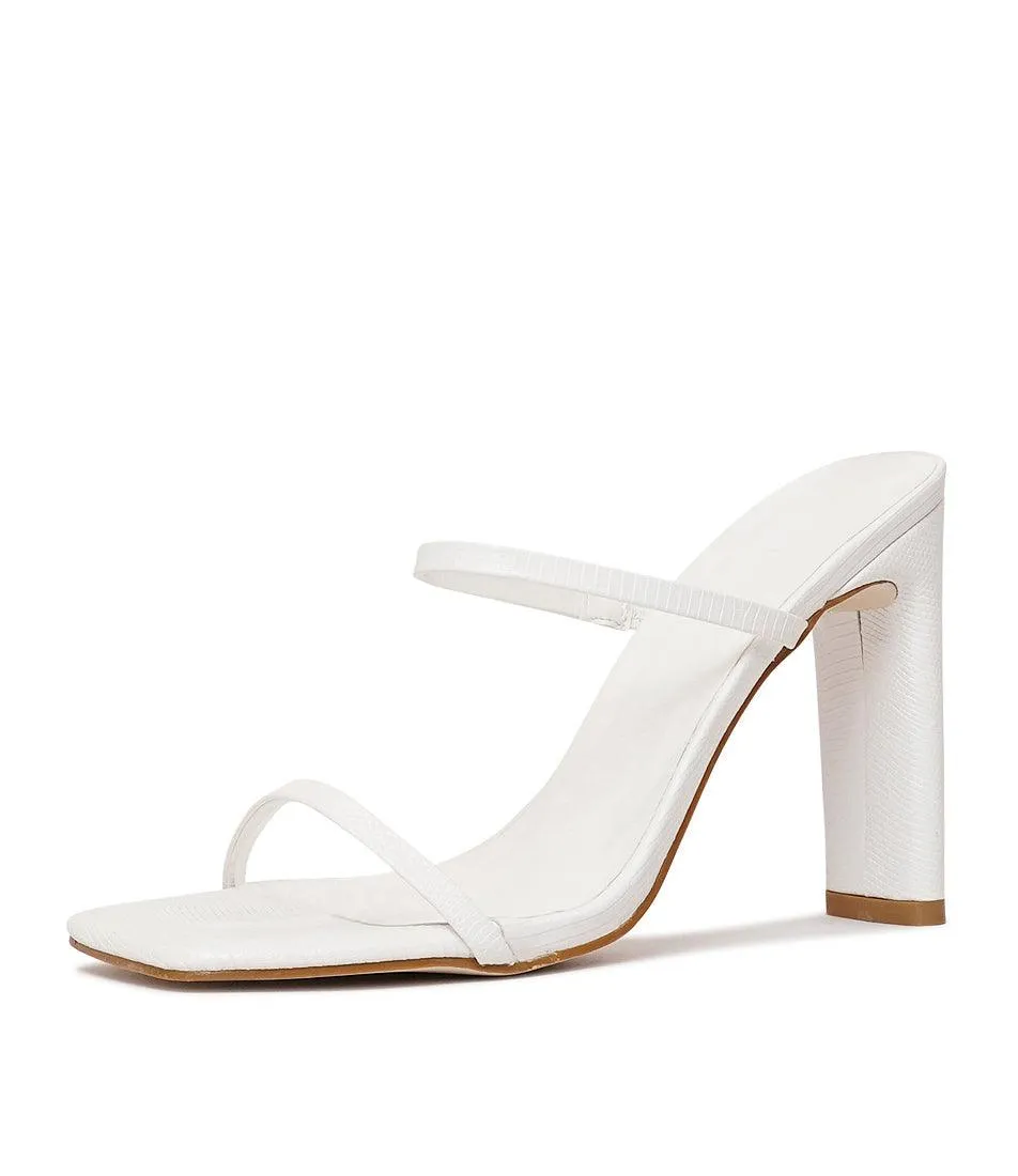 Colter White Scale Heels