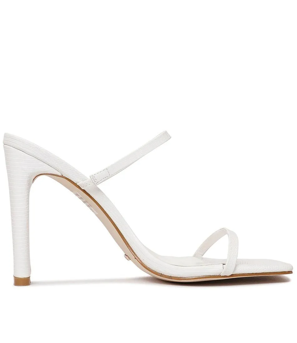 Colter White Scale Heels