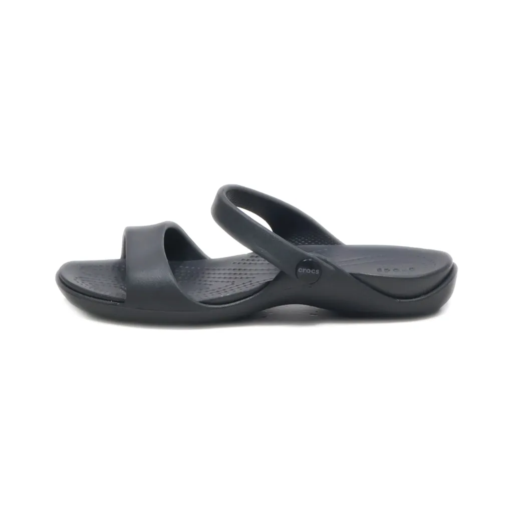 Crocs Cleo V Flat Sandals Rubber Black Colour For Women