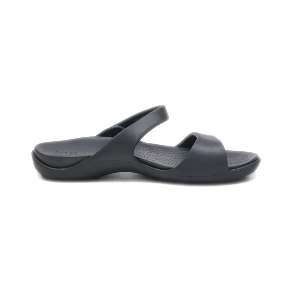 Crocs Cleo V Flat Sandals Rubber Black Colour For Women