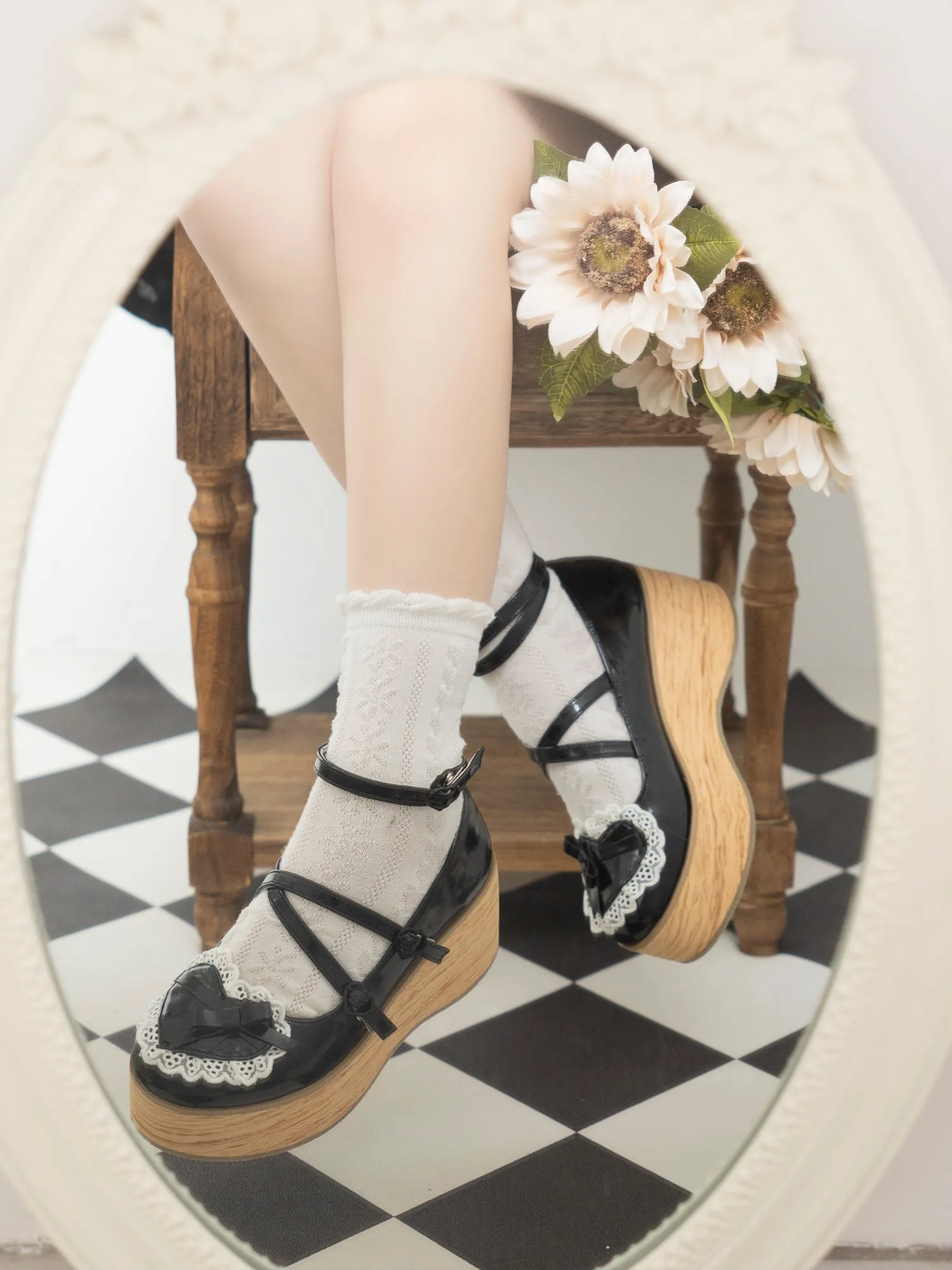 Cute Japanese style light lolita shoes/thick-soled shoes