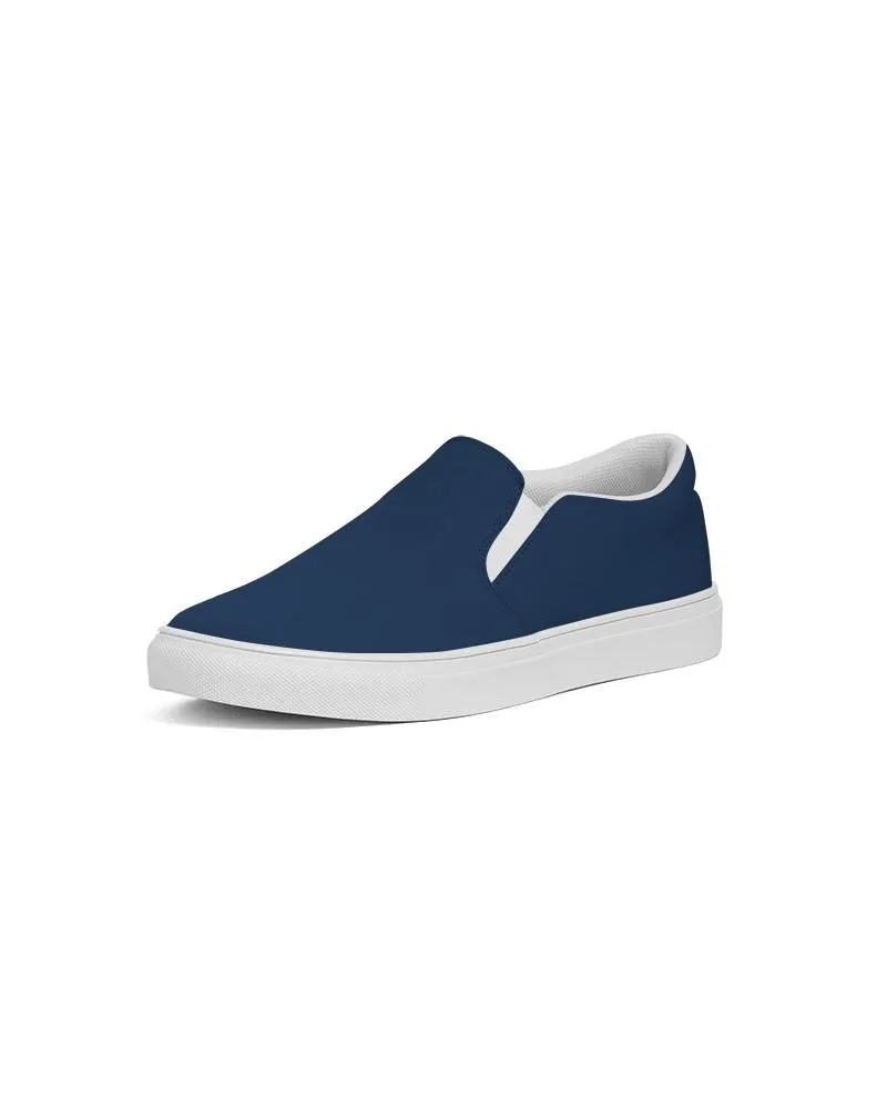 Dark Blue Slip-On Canvas Sneakers | Women's | Dark Pure Blue | C100M50Y0K80