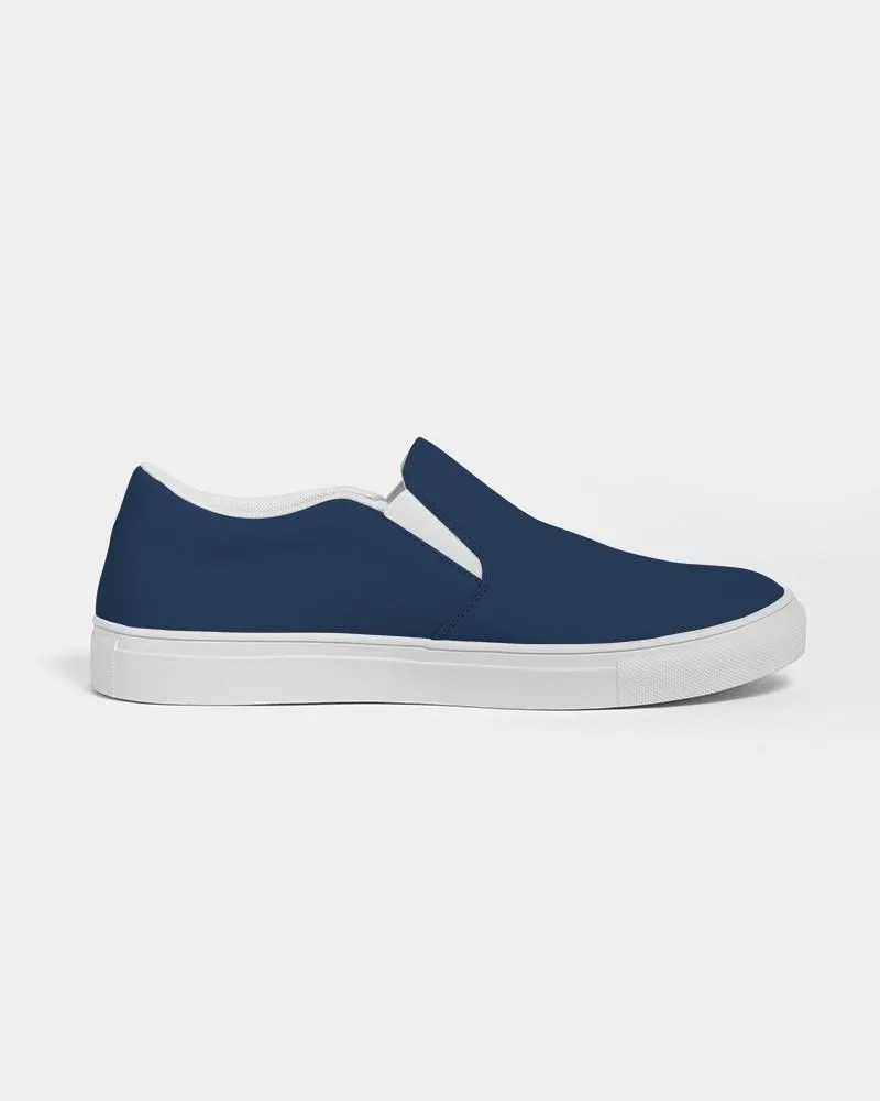 Dark Blue Slip-On Canvas Sneakers | Women's | Dark Pure Blue | C100M50Y0K80