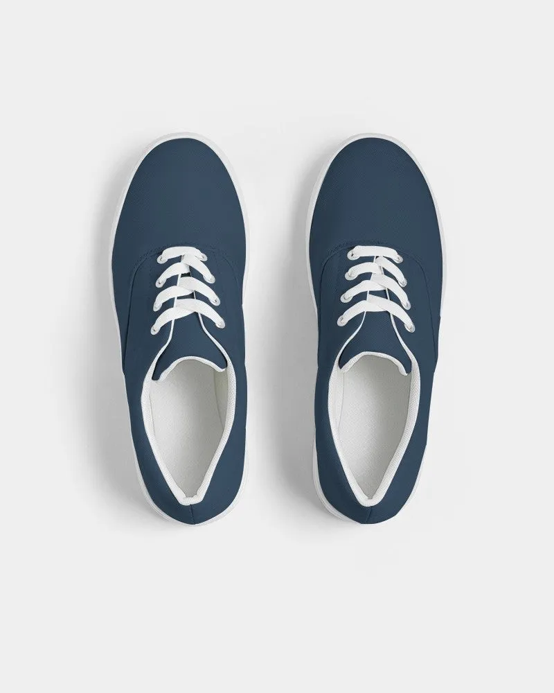 Dark Blue Women's Canvas Sneakers | Women's | Dark Pastel Blue | C60M30Y0K80