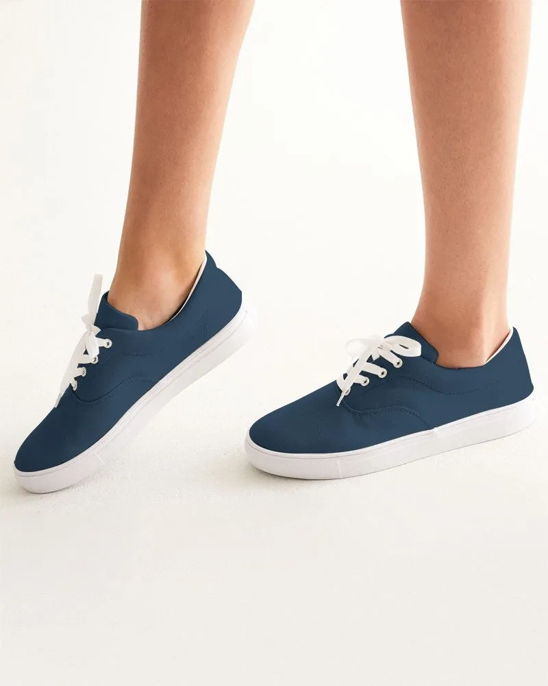 Dark Blue Women's Canvas Sneakers | Women's | Dark Pastel Blue | C60M30Y0K80