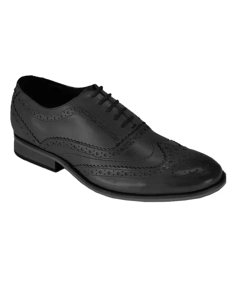 Diego Oxford Leather Brogues - Black