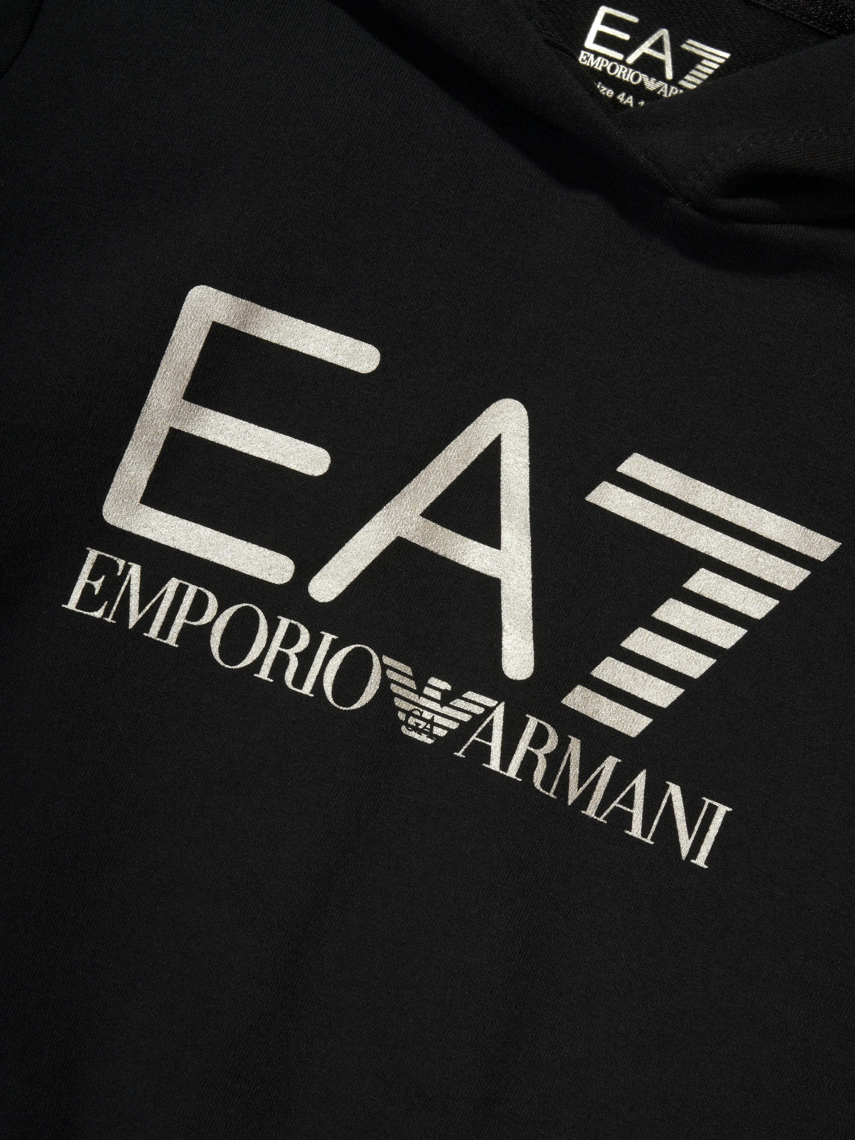 EA7 Emporio Armani Girls Logo Hoodie in Black