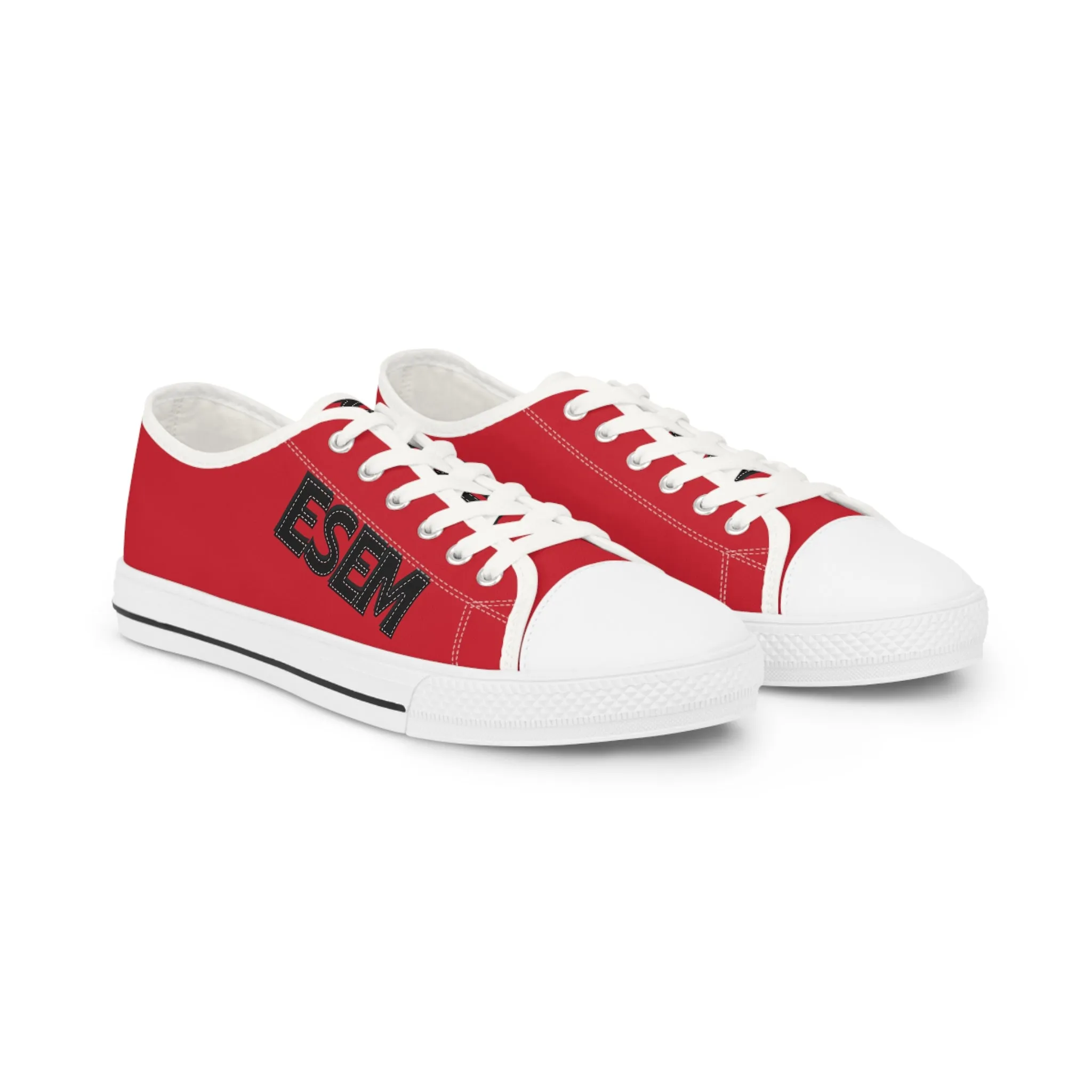 ESEM Black - Red Men's Low Top Sneakers