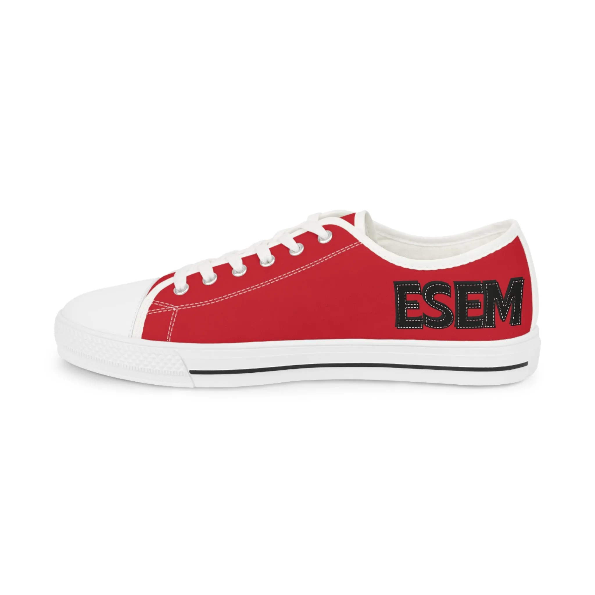 ESEM Black - Red Men's Low Top Sneakers