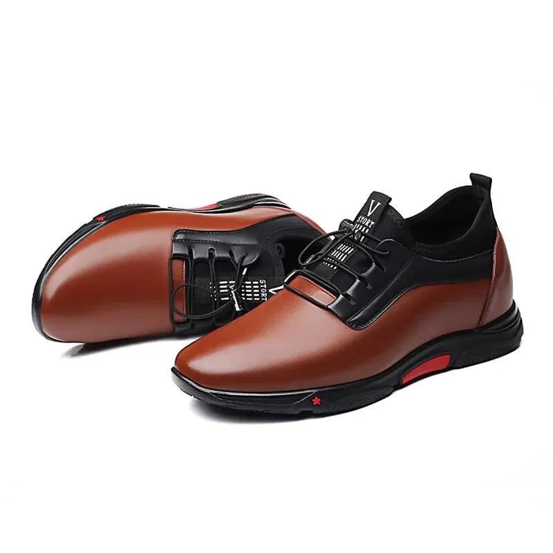 Fashion Sneakers Men Luxury Platform Elevator Shoes Brown S3098180