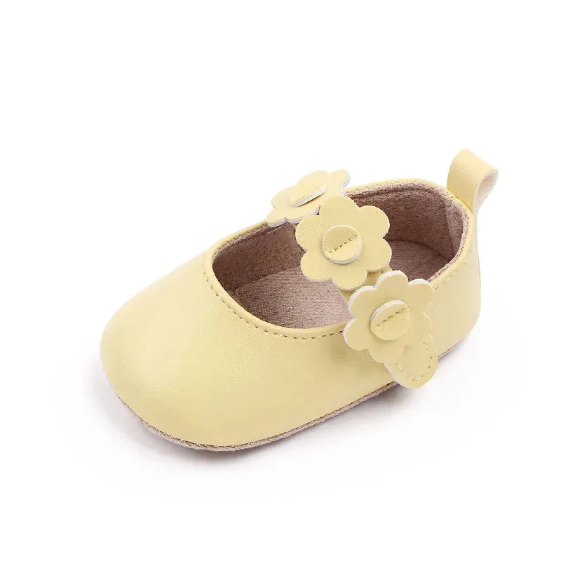 First Walker Flower Design Leather Shoes