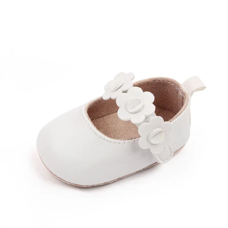 First Walker Flower Design Leather Shoes