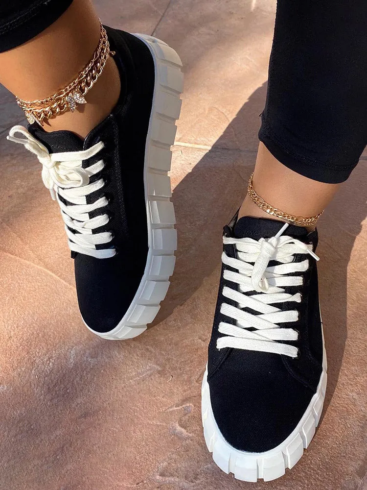 Flat Canvas Sneakers