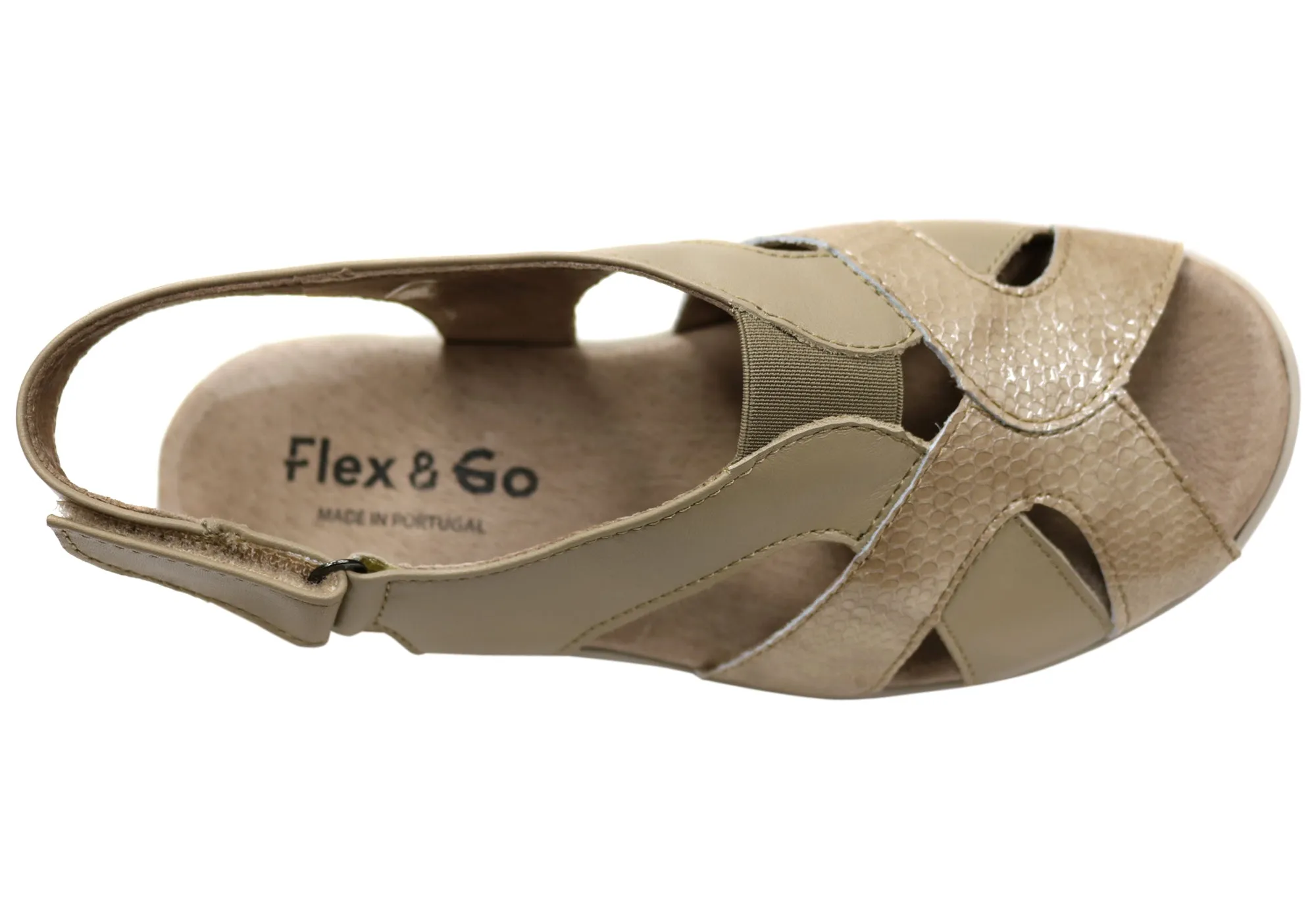 Flex & Go Hilda Womens Comfortable Leather Sandals Made In Portugal