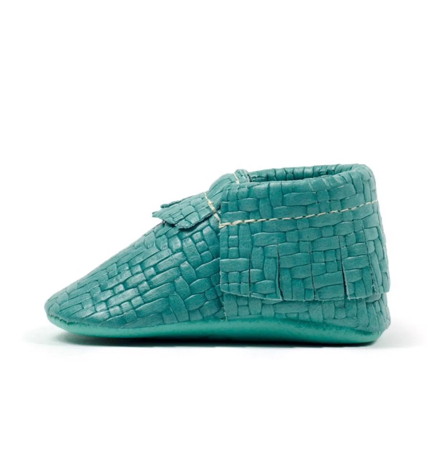 Freshly Picked Mocassins | Woven Teal