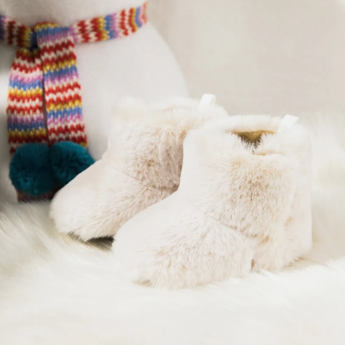 Frosty Fur Booties Snowball