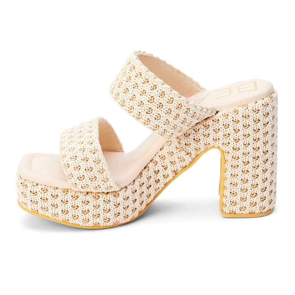 Gem Block Heel Platform Sandals