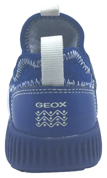 GEOX Boy's Royal Blue Sveth Elastic Lace Slip-On Sneaker