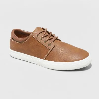 Goodfellow & Co Men's Rome Lace-Up Sneakers, Faux-Leather Upper