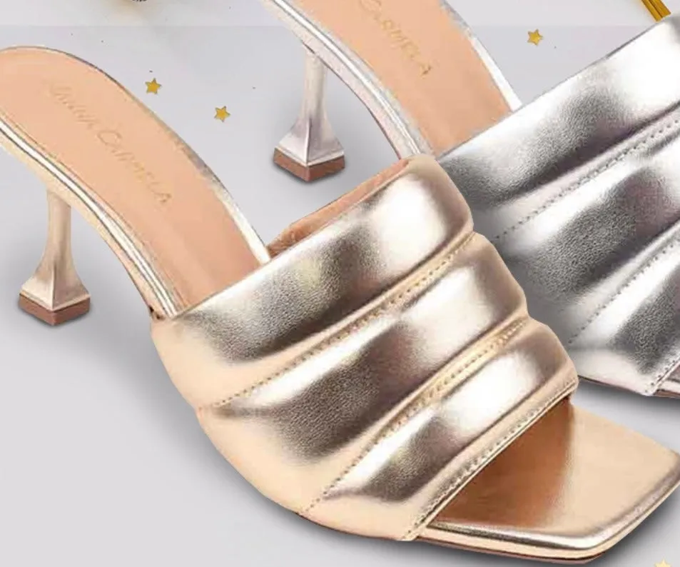 Hanna Carmela metallic light gold