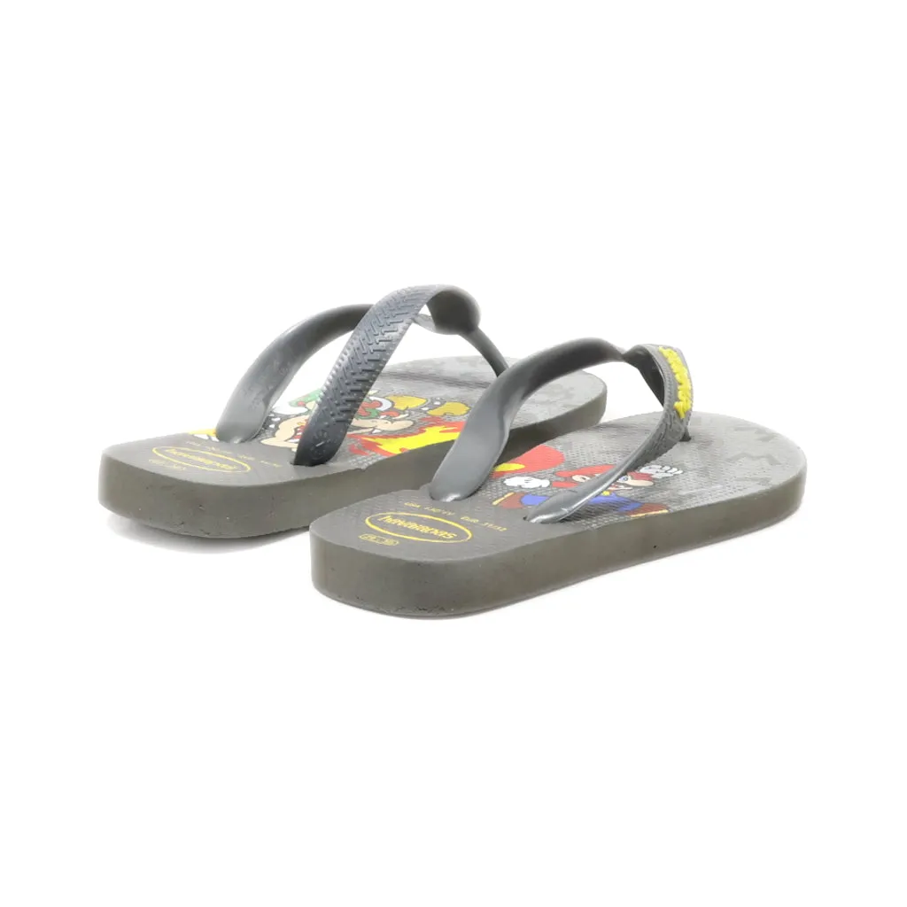 Havaianas Flat Sandals Rubber Grey Colour For Kids