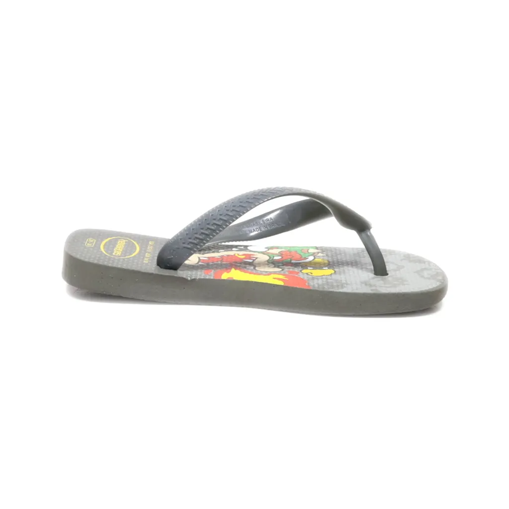 Havaianas Flat Sandals Rubber Grey Colour For Kids