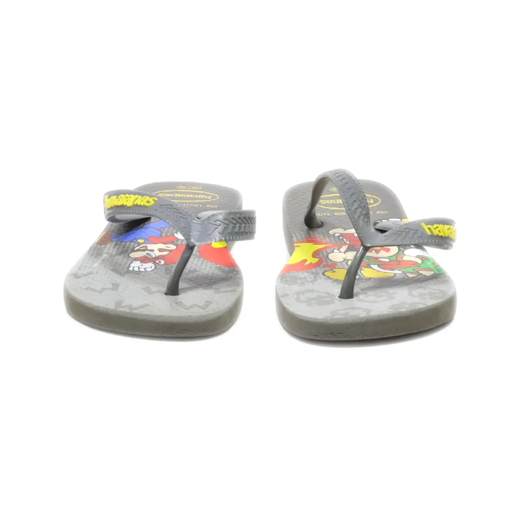 Havaianas Flat Sandals Rubber Grey Colour For Kids