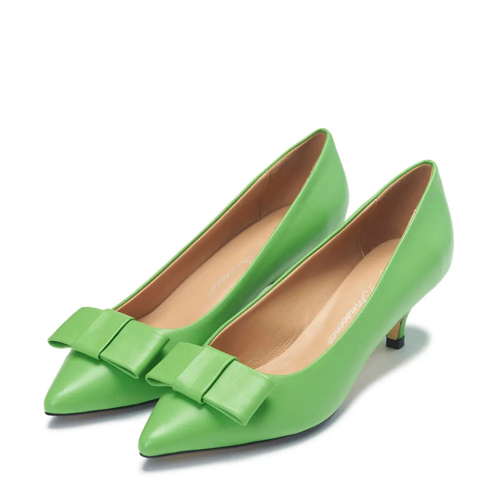 Jacqueline Leather Green