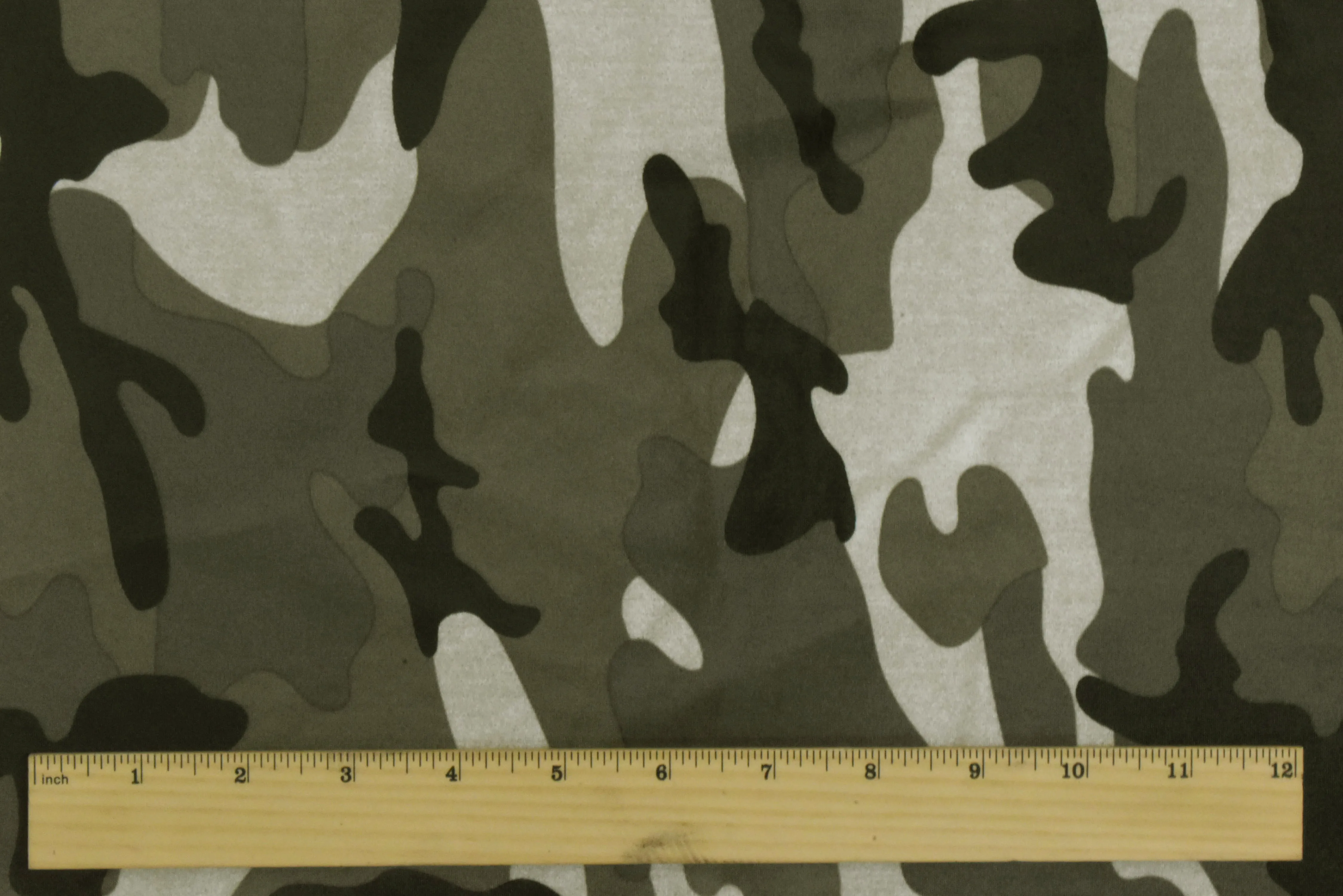 Khaki-Multi Famous Maker Camouflage Printed Stretch Tricot Swimwear Fabric