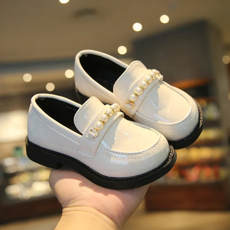 Kids Boys Girls British Style Leather Shoes for Party