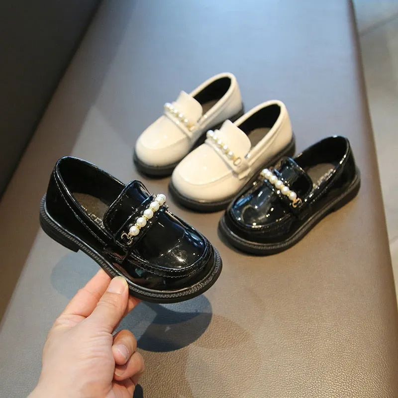 Kids Boys Girls British Style Leather Shoes for Party