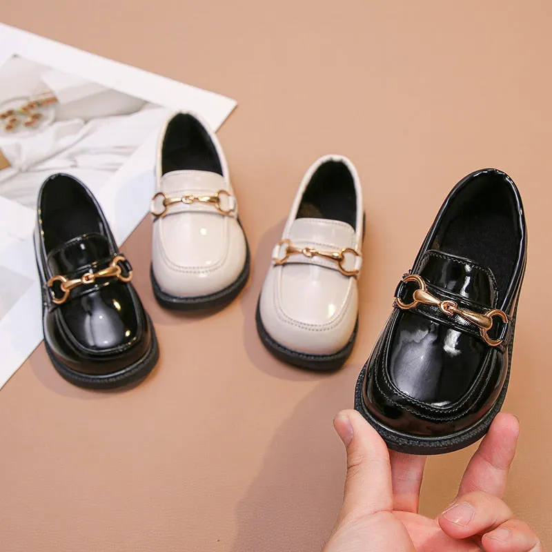 Kids Boys Girls British Style Leather Shoes for Party