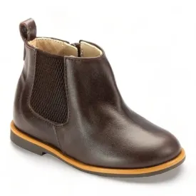 Killin - Brown Soft Leather Bootie for Toddler/Boy/Girl by Manuela de Juan